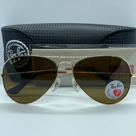 Ray-Ban Other - BNWT Rayban Aviator sunglass Gold/Brown Polarized lenses 3025 Assorted siz…